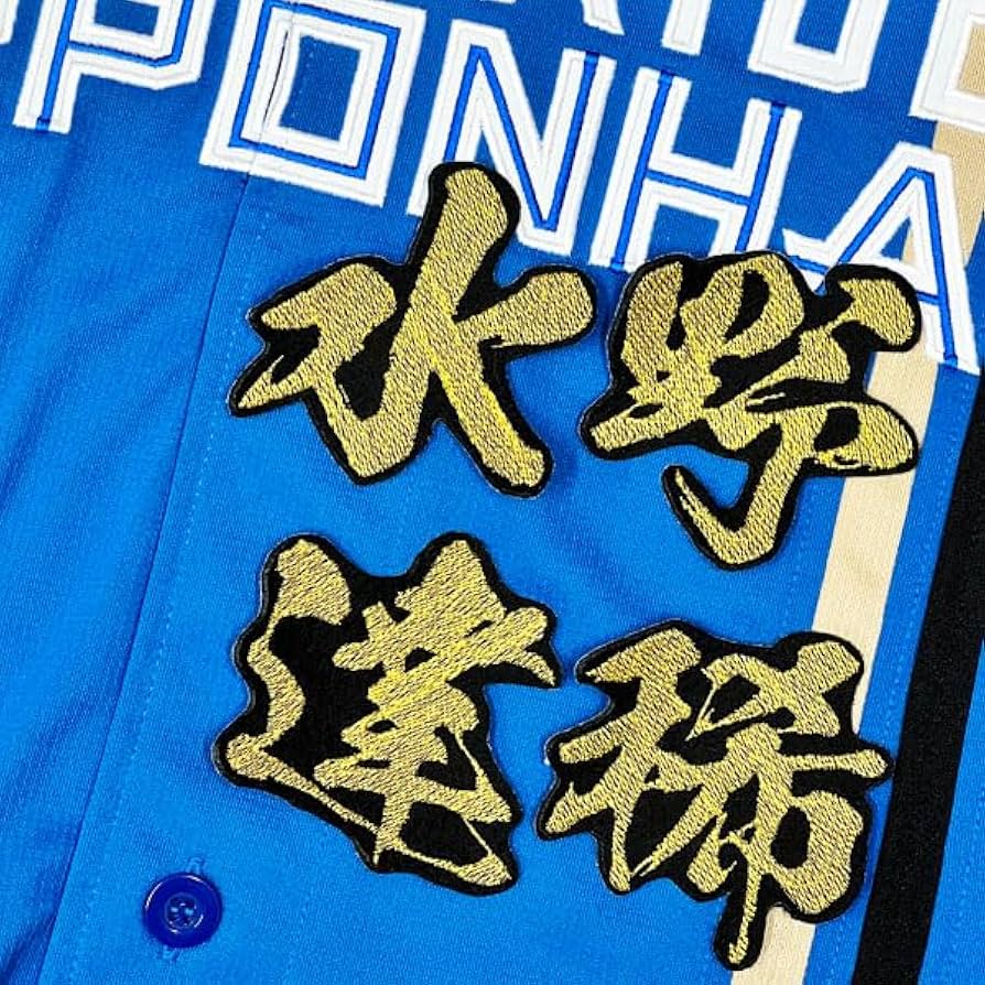 Amazon | ファイターズ 刺繍ワッペン 水野 達稀 毛筆 名前